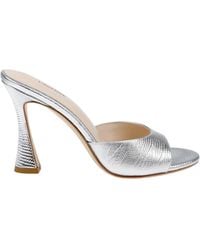 L'Agence - Avery Leather Open-Toe Mule - Lyst