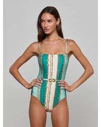 L'Agence - Tory Bandeau One-Piece Swimsuit - Lyst