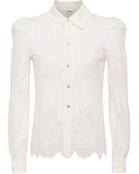L'Agence - Jenica Lace Blouse Top - Lyst