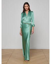 L'Agence - Ryker Silk Maxi Skirt - Lyst