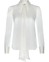 L'Agence - 'Agence Honey Silk Blouse Top - Lyst