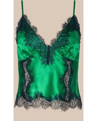 L'Agence - Kimber Silk Lace Camisole - Lyst