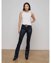 L'Agence - Selma Coated Bootcut Jean - Lyst