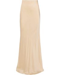 L'Agence - Zeta Satin Maxi Skirt - Lyst