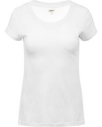 L'Agence - Cory Cotton Scoopneck Tee - Lyst