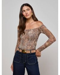 L'Agence - 'Agence Peonie Off-The-Shoulder Bodysuit - Lyst