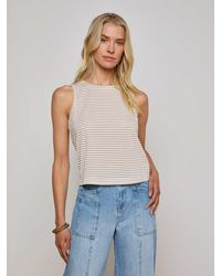 L'Agence - Mikaela Cotton Tank Top - Lyst