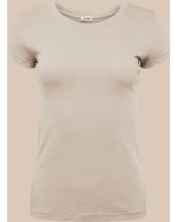 L'Agence - Cory Cotton Scoopneck Tee - Lyst