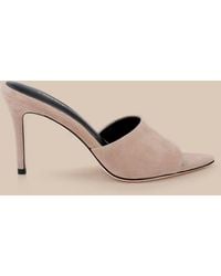 L'Agence - Lolita Suede Open-Toe Mule - Lyst