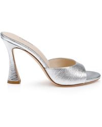 L'Agence - Avery Leather Open-Toe Mule - Lyst