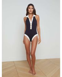 L'Agence - 'Agence Natalya Collared One-Piece - Lyst