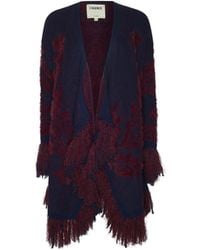 L'Agence - Naiad Jacquard Fringe Cardigan - Lyst