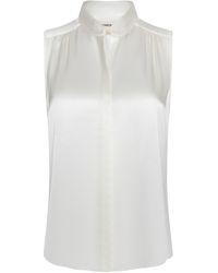 L'Agence - 'Agence Phoebe Silk Blouse Top - Lyst