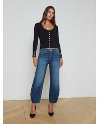 L'Agence - Krista Tapered Jean - Lyst