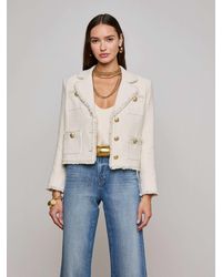 L'Agence - Sylvia Tweed Jacket - Lyst