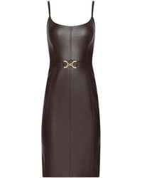 L'Agence - Halia Vegan Leather Dress - Lyst