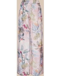 L'Agence - Lillian Satin Wide-Leg Pants - Lyst