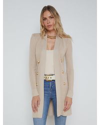 L'Agence - Cardigan Croisé Noé En Pécan - Lyst