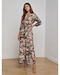 L'Agence - Robe Chemise En Soie Cameron, À Imprimé Toile Style Western - Lyst