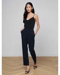 L'Agence - Rebel Pinstriped Trouser - Lyst