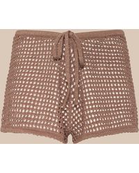 L'Agence - Solan Pointelle Knit Short - Lyst