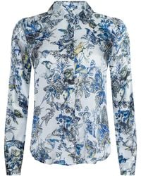 L'Agence - Tyler Silk Blouse Top - Lyst