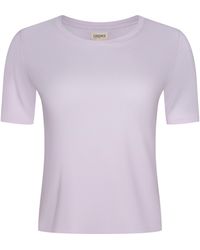 L'Agence - Stormy Cropped Cotton T-Shirt - Lyst