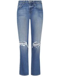 L'Agence - Nevia Slouchy Straight-Leg Jean - Lyst