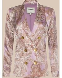 L'Agence - Colin Silk Blazer - Lyst