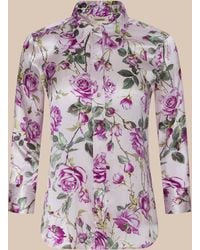 L'Agence - Dani Silk Blouse Top - Lyst