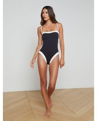 L'Agence - Tory Bandeau One-Piece Swimsuit - Lyst