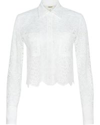 L'Agence - Roelle Lace Blouse Top - Lyst