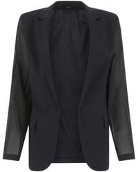 Theory - Sheer Sleeved Tailored Blazer - Lyst
