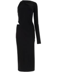 Versace - Cut Out Jersey Dress - Lyst