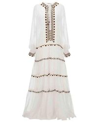 Ermanno Scervino - Embroidery Kaftan Dress Dresses - Lyst