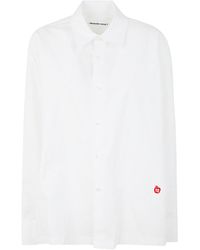 Alexander Wang - Button Up Long Sleeve Shirt With Logo Apple Patch - Lyst