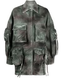 The Attico - Fern Distressed Denim Jacket - Lyst