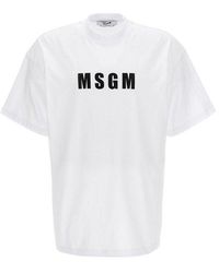 MSGM - T Shirt Bianco - Lyst
