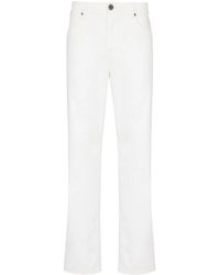 Balmain - Straight Jeans With Embroidery - Lyst