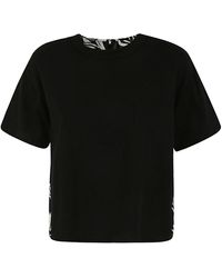 Sacai - Floral Print Cotton Jersey T-Shirts - Lyst