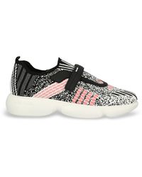 pink and black prada sneakers