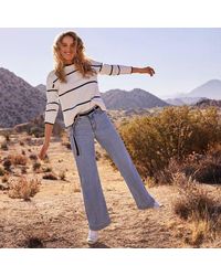 Lands' End - Recover Jeans High Waist mit weitem Bein - Lyst
