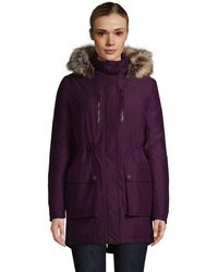 Lands' End Expeditions-Parka, Damen, Größe: XS Normal, Lila, Elasthan, by Lands' End, Medaillon Waldbeere