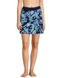 Lands' End Gemusterter Control Baderock BEACH LIVING - Blau