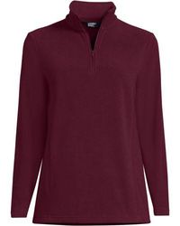 Lands' End - Fleece-Pullover mit Reißverschluss - Lyst