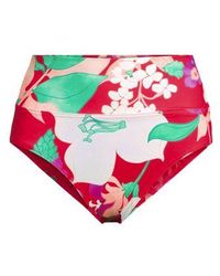 Lands' End - Bikinihose Zum Umschlagen, High Waist, Damen, Größe Plus, Elasthan/Nylon-Mischung, By - Lyst