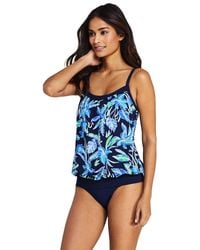 lands end blouson tankini top