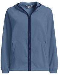 Lands' End - Anyweather Fleece-Jacke Mit Kapuze, Damen, Größe Plus, Polyester, By - Lyst