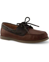 Lands' End - Bootsschuhe Aus Leder, Herren, Größe Regular, Leder, By - Lyst