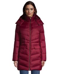 Lands' End Daunenmantel, Damen, Größe: XS Normal, Rot, by Lands' End, Satt Burgund